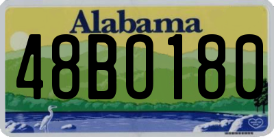 AL license plate 48BO180
