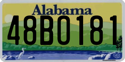 AL license plate 48BO181