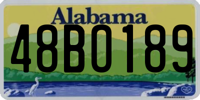 AL license plate 48BO189