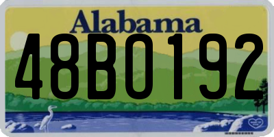 AL license plate 48BO192