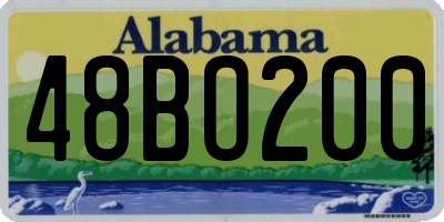 AL license plate 48BO200