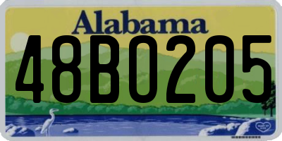 AL license plate 48BO205