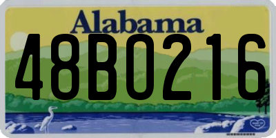 AL license plate 48BO216