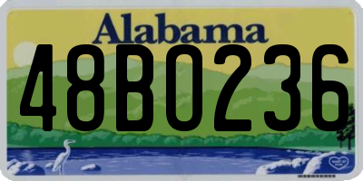 AL license plate 48BO236