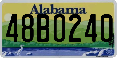 AL license plate 48BO240