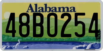 AL license plate 48BO254