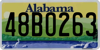 AL license plate 48BO263
