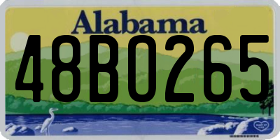 AL license plate 48BO265