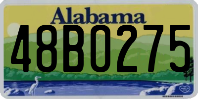 AL license plate 48BO275