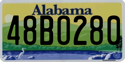 AL license plate 48BO280