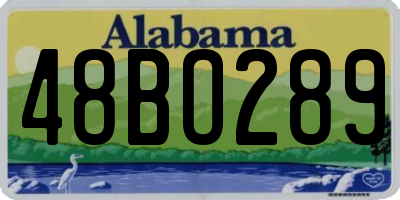 AL license plate 48BO289