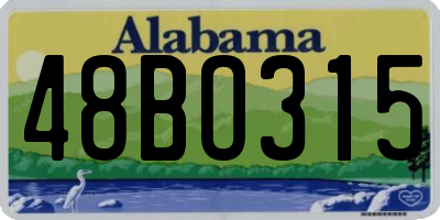 AL license plate 48BO315
