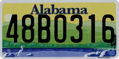 AL license plate 48BO316