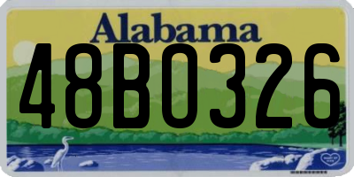 AL license plate 48BO326