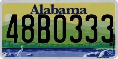 AL license plate 48BO333