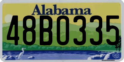 AL license plate 48BO335