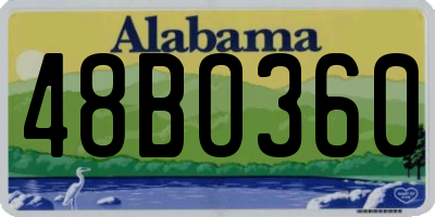 AL license plate 48BO360