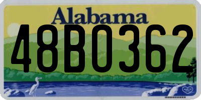 AL license plate 48BO362