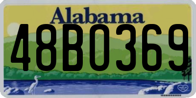 AL license plate 48BO369
