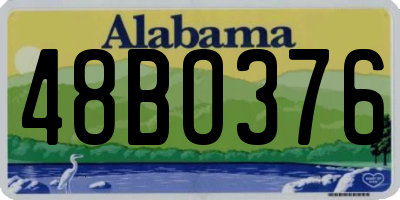 AL license plate 48BO376