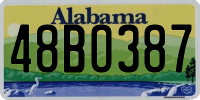 AL license plate 48BO387