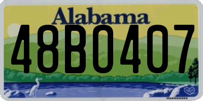AL license plate 48BO407