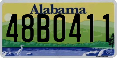 AL license plate 48BO411