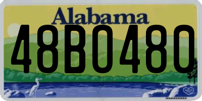 AL license plate 48BO480