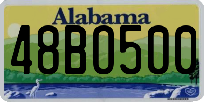 AL license plate 48BO500