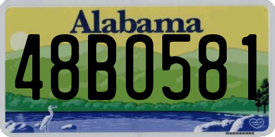 AL license plate 48BO581