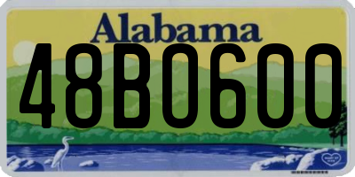AL license plate 48BO600