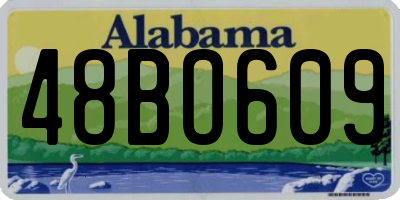 AL license plate 48BO609