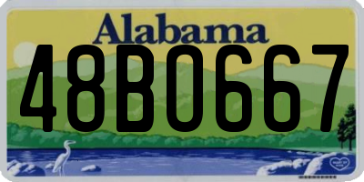 AL license plate 48BO667