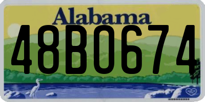 AL license plate 48BO674