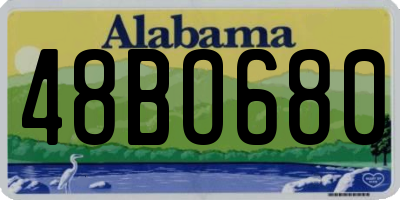 AL license plate 48BO680