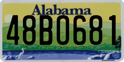 AL license plate 48BO681