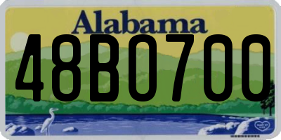 AL license plate 48BO700