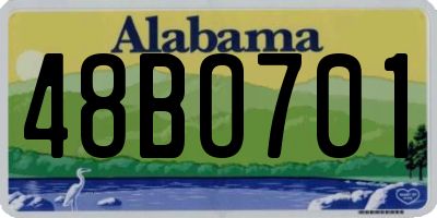 AL license plate 48BO701