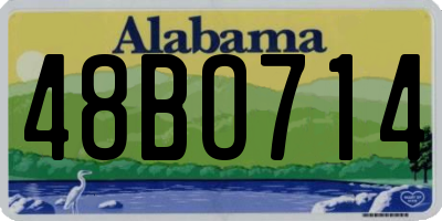 AL license plate 48BO714
