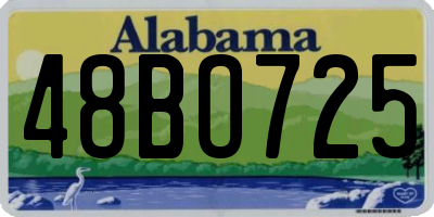 AL license plate 48BO725