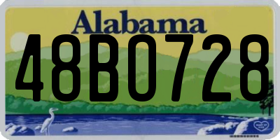 AL license plate 48BO728