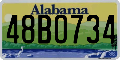 AL license plate 48BO734