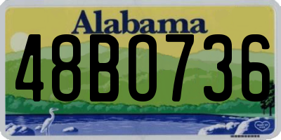 AL license plate 48BO736