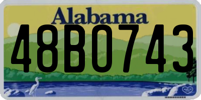 AL license plate 48BO743