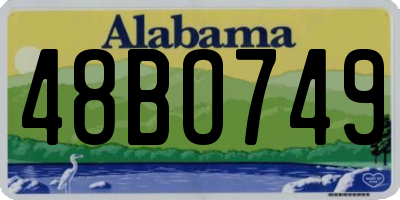 AL license plate 48BO749