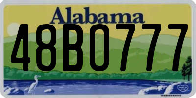 AL license plate 48BO777