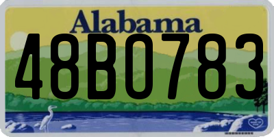 AL license plate 48BO783