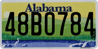AL license plate 48BO784
