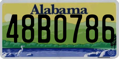 AL license plate 48BO786
