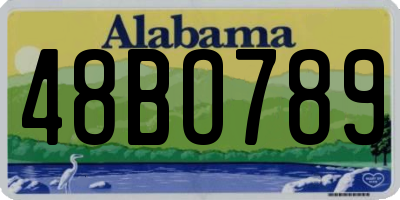 AL license plate 48BO789
